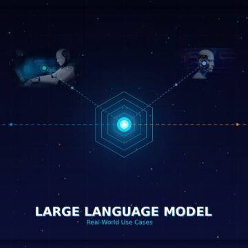 Illustration of large language model use cases, symbolizing AI's role in automating tasks and enhancing productivity across industries.